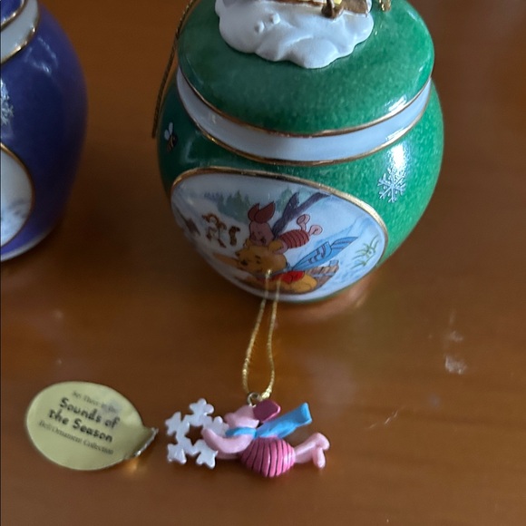 Disney Winnie the Pooh Holiday Ornament Trio - Red, Blue, Green - Picture 2 of 9